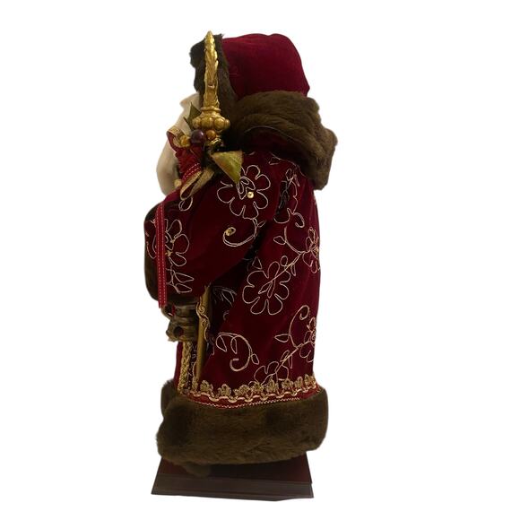 NIB GRANDEUR NOEL 16" Fabric Santa Claus VTG 2001 Christmas Toys Collector's Ed. - Picture 9 of 16